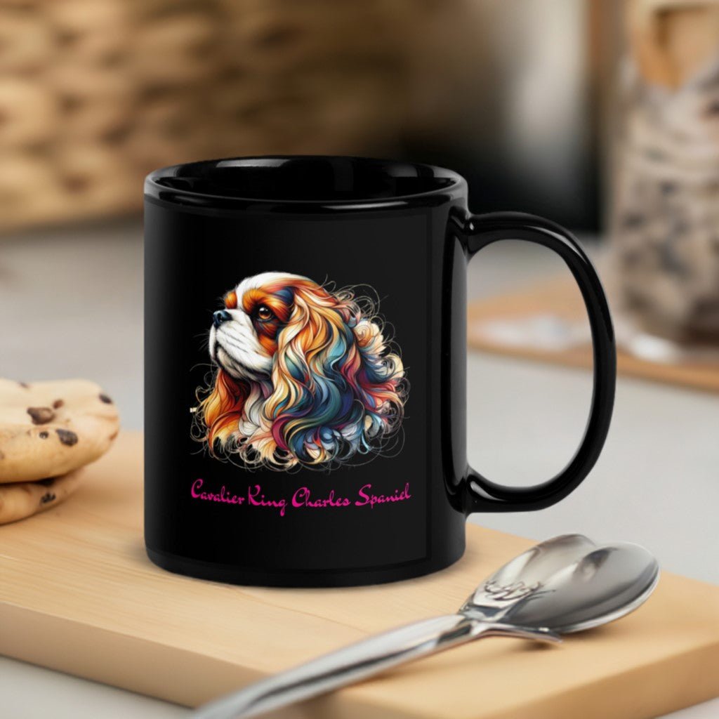 Cavalier King Charles Spaniel Glossy Mug - Tri - Me Gifts