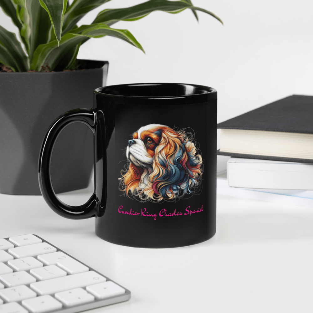 Cavalier King Charles Spaniel Glossy Mug - Tri - Me Gifts