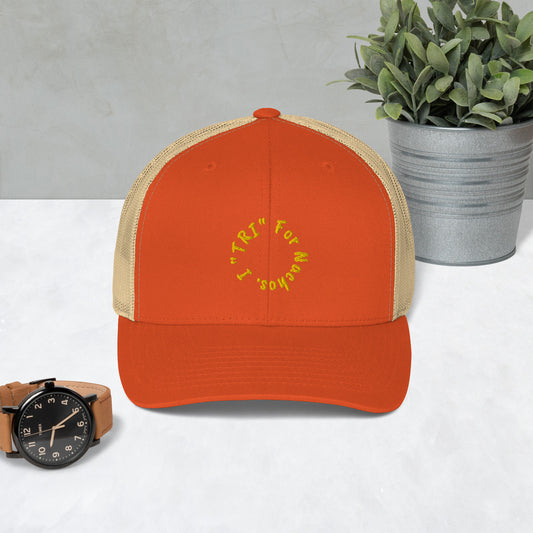 Triathlon Inspired Retro Trucker Cap