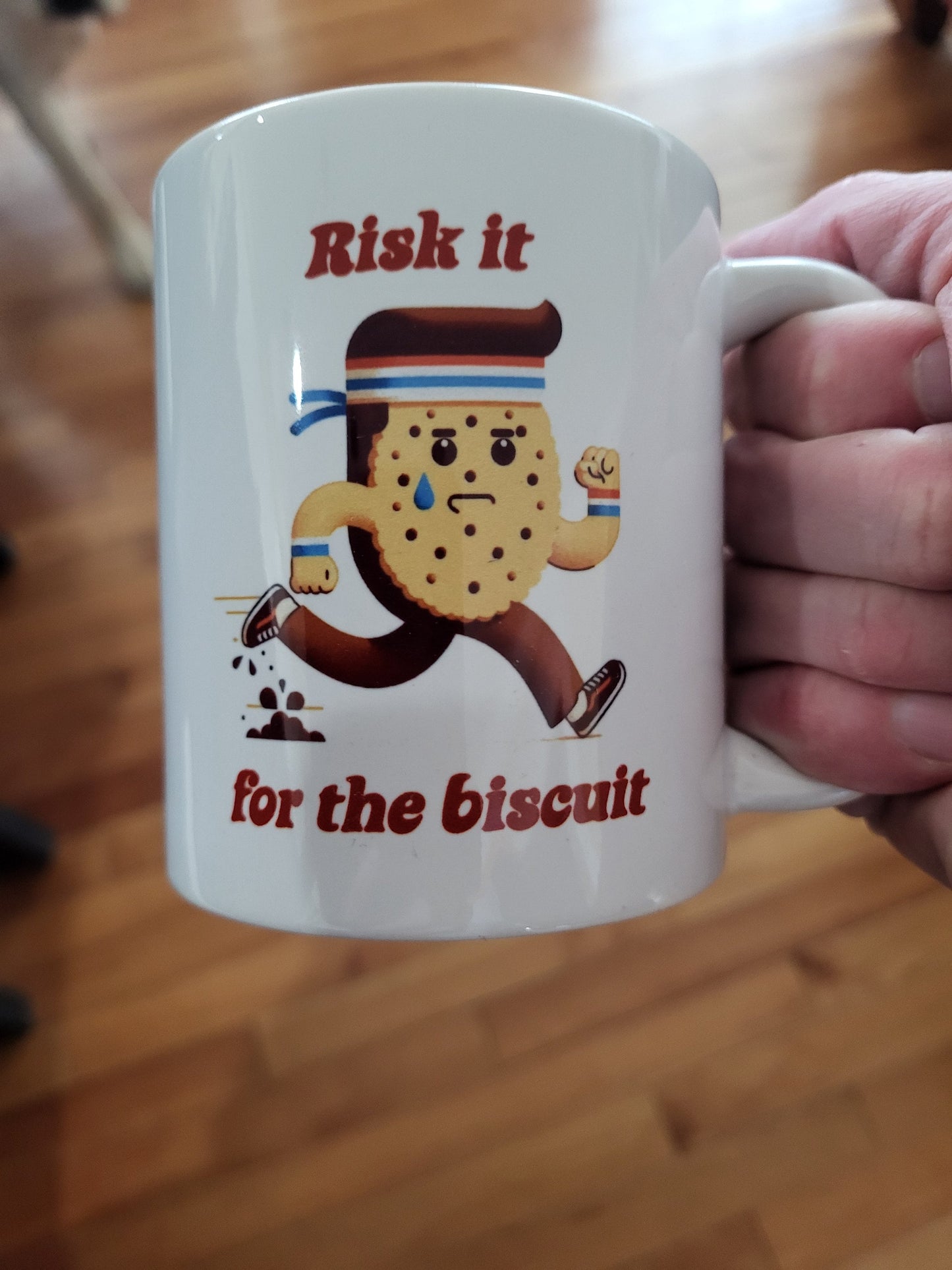 Popular!  Risk it for the biscuit coffee mug for the runner in your life!  Don't risk it...order now!!