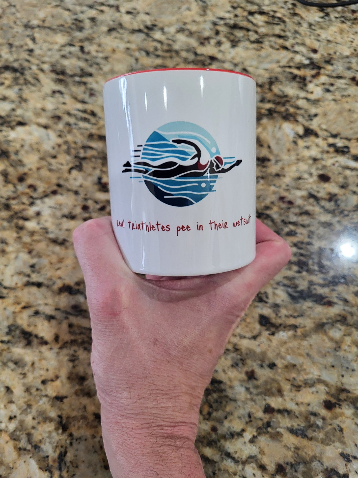 Triathlete Swimmer Mug.  Great gift for the athlete in your life!