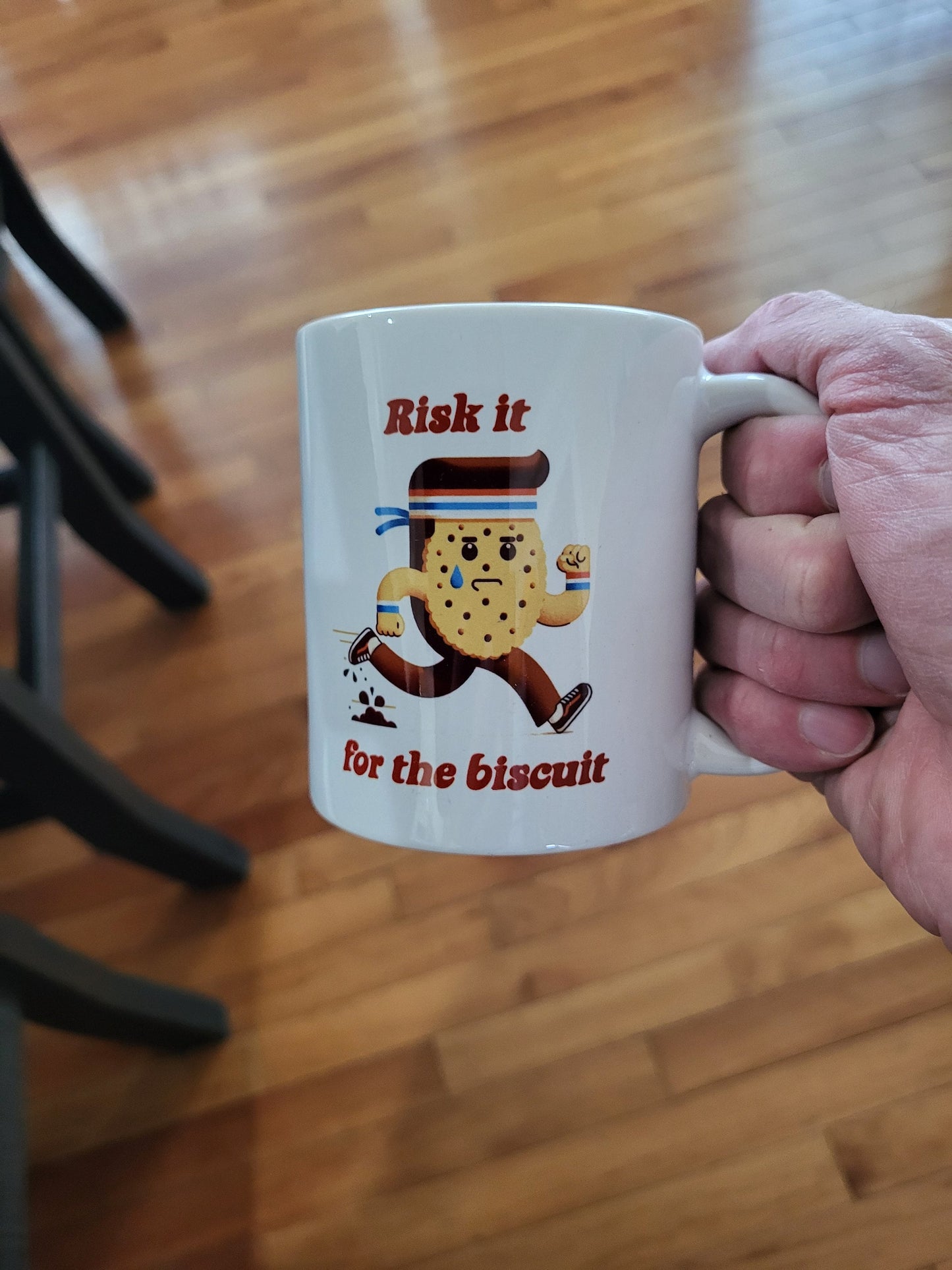 Popular!  Risk it for the biscuit coffee mug for the runner in your life!  Don't risk it...order now!!