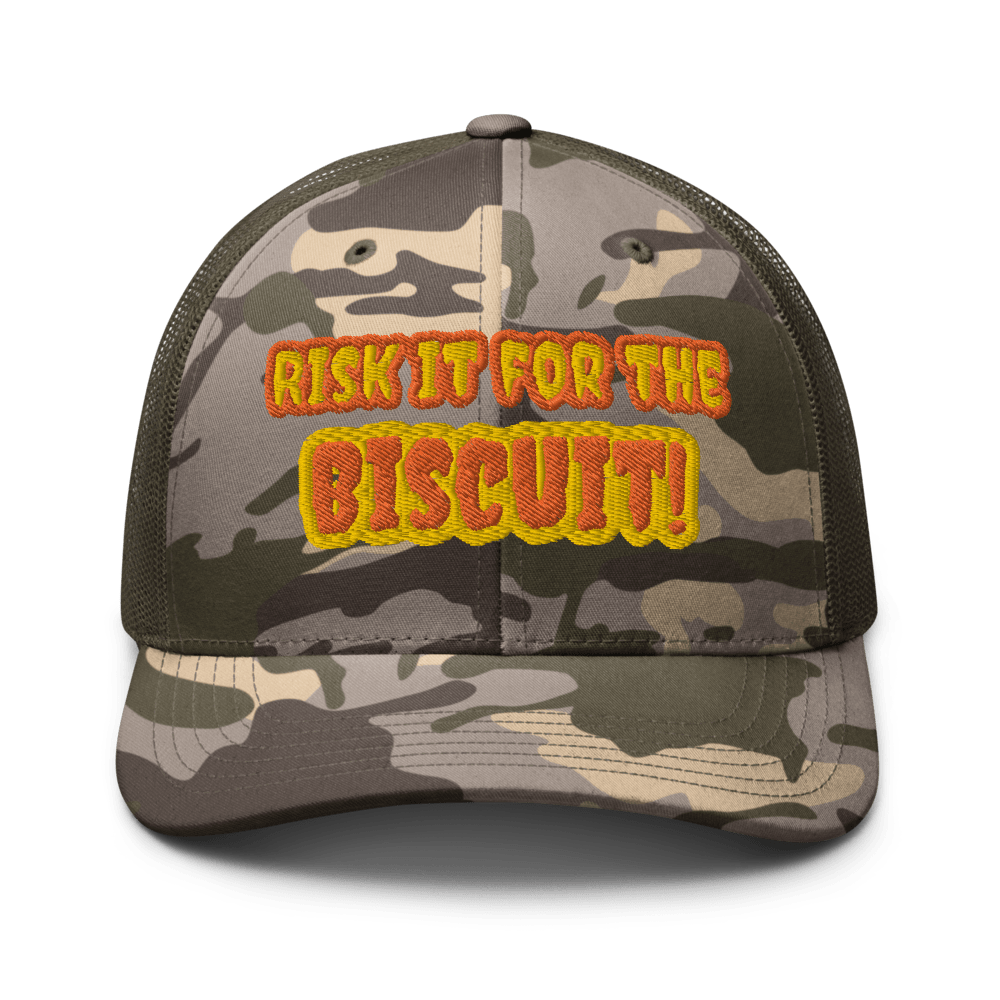 "Risk it for the biscuit" Camouflage trucker hat - Tri - Me Gifts