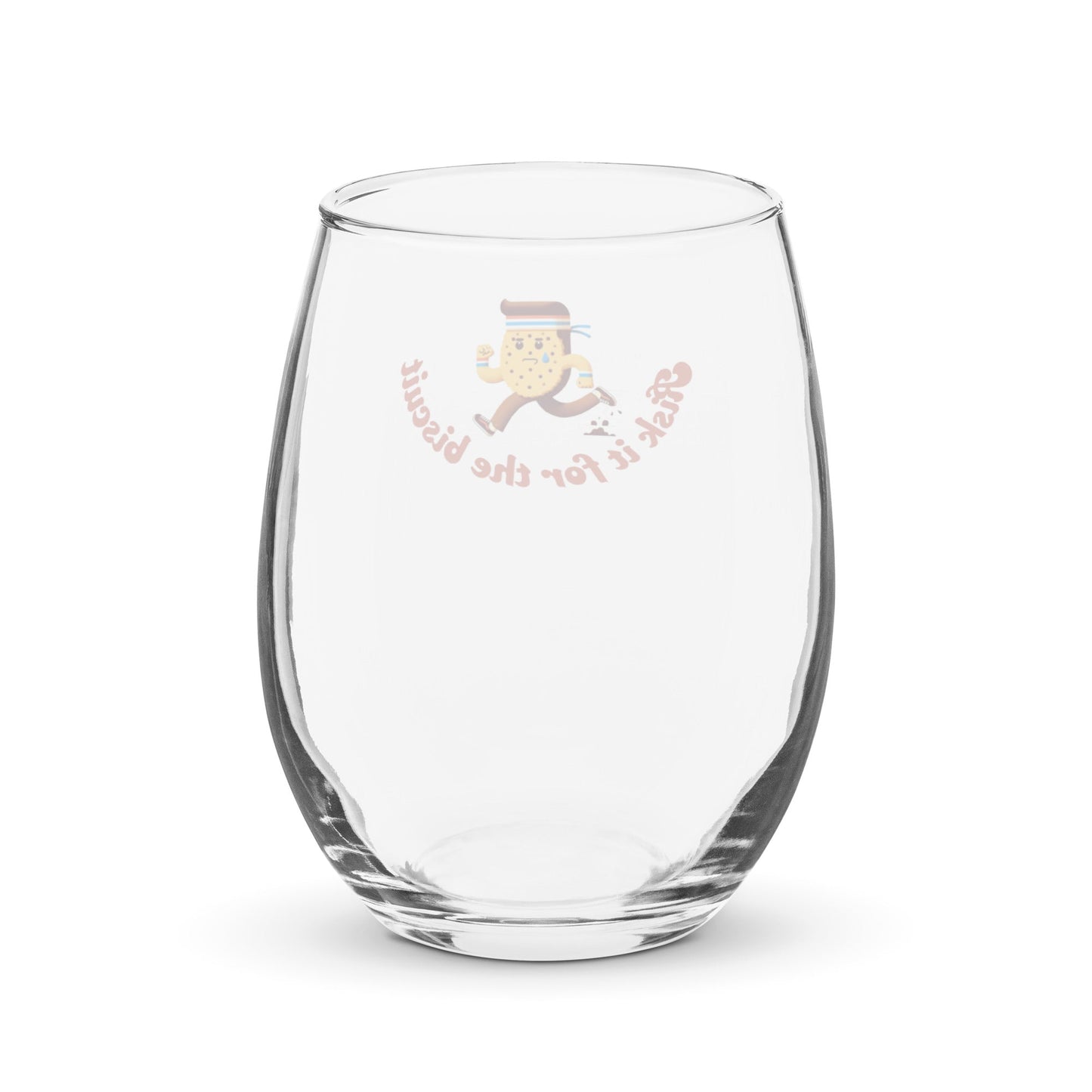 "Risk it for the biscuit" - Stemless wine glass - Tri-Me Gifts