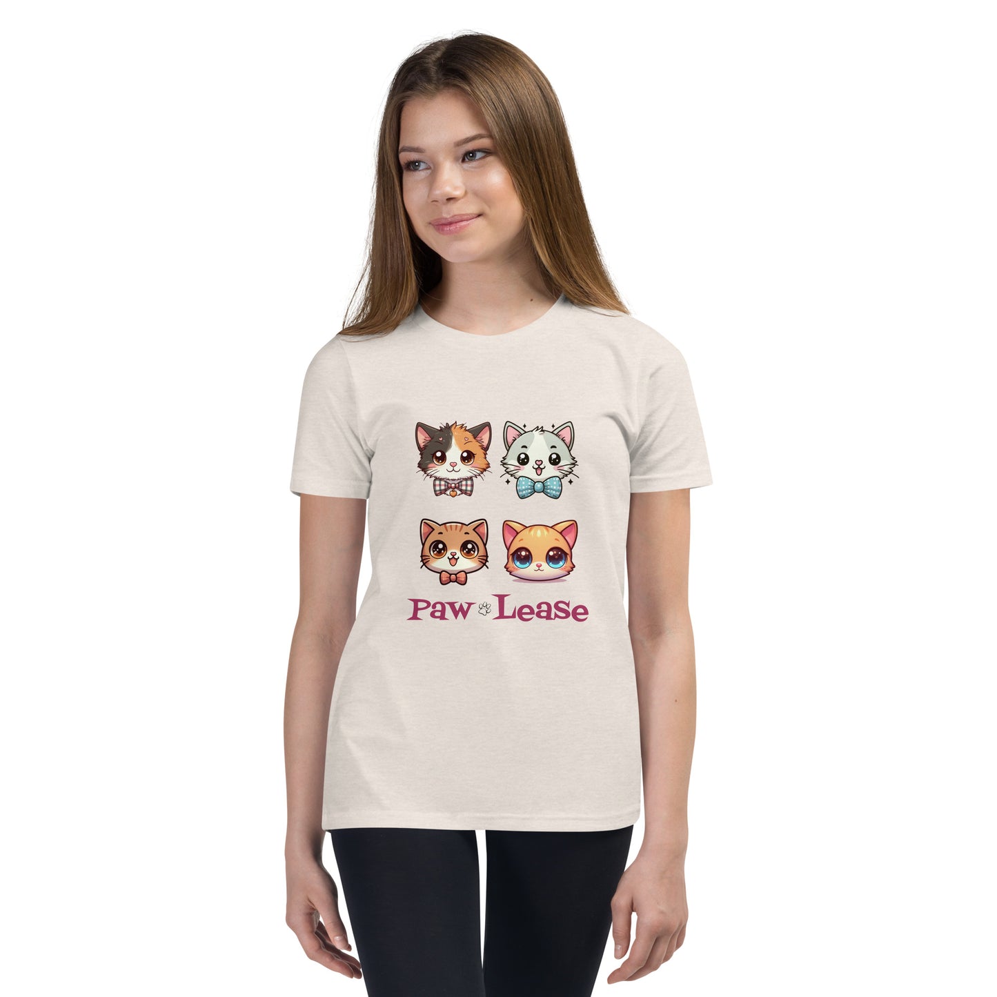 Paw-Lease Kitten Youth Short Sleeve T-Shirt